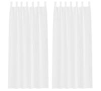 Rideau en voile - vidaXL - 2 pièces - Blanc - 260x140 cm - Polyester - Voilage durable - Déco moderne