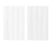 Rideau en voile - vidaXL - Blanc - 140x140 cm - Polyester - 2 pièces - Montage extérieur - Filtrage doux de la lumière