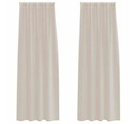 Rideau en voile - vidaXL - Couleur sable - Uni - Polyester - 260x140 cm - Léger - Translucide - Montage extérieur