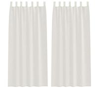 Rideau en voile - vidaXL - Crème - Uni - Polyester - 245x140 cm - 2 pièces - Montage extérieur - Léger