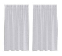 Rideau en voile - vidaXL - Gris clair - Polyester - 140x140 cm - 2 pièces - Montage extérieur