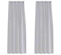 Rideau en voile - vidaXL - Gris foncé - Polyester - 140x245 cm - 2 pièces - Montage extérieur