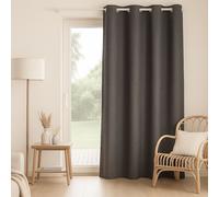 Rideau Enduit Effet Lin Occultant 100%