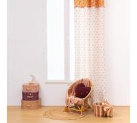 Rideau enfant orange / blanc 140x260