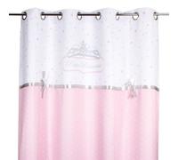 Rideau enfant "Princesse ruban" - rose et blanc 140 × 260 cm - Atmosphera créateur d'intérieur