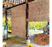 Rideau Enrouleur Bambou, pour Terrasse/Jardin/Fenêtre/Porte/Cuisine Rideau Bambou Interieur Anti-UV Stores Pare-Soleil étanches (65x200cm/26x79in)