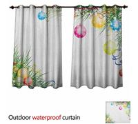 Rideau Extérieur - Anshesix - Tirée À La Main - Temples De Montagnes - Katmandou - W63 X L63 - Couleur 10 Multicolore