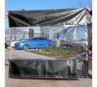 Rideau Exterieur en Vinyle Résistant,Bâche Transparente à œillets,100% Bâche Imperméable,Rideaux De Séparation Résistants Aux Intempéries,Bâche Pliable,WxH-1.3x2.5m(4.3x8.2ft)