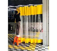 Rideau Exterieur Impermeable Rideau Coulissant Isolé pour Atelier/Cloison D'espace Privé avec Rail, Aménagement Intérieur/Extérieur pour Boutique, Patio Ou Pergola, Garage(W2xH2m/6.4x6.5ft)