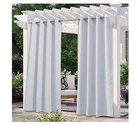 Rideau Extérieur Imperméable Rideau de Confidentialité pour patio Rideaux œillets Antirouille Rideaux D'extérieur pour porche de jardin Pergola Cabana Gazebo Solarium Blanc 1 Pièce,262*233cm（W*H）
