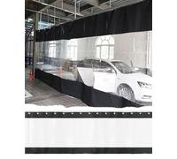 Rideau Exterieur Impermeable Rideau de Séparation pour Garage/Station Lavage Auto : 2 2,5 3 3,5 4 5 6 7 8m, Paroi Séparation Vinyle Atelier Industriel, Rideaux Transparents(W3xH2.2m/9.6x7ft)