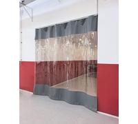 Rideau Exterieur Impermeable Rideau Séparation Extérieur Vinyle Imperméable Anti-poussière, Rideaux Séparation Extra Larges Atelier, Magasin Ou Garage, Rail Et Vis, Séparateur(W2xH2.6m/6.4x8.5ft)