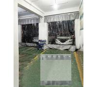 Rideau Exterieur Impermeable Rideau Séparation Isolant Imperméable Vinyle Garage, Station Lavage Automobile Ou Atelier, Cloison Coulissante Longue Plus D'intimité, Rail Guidage(W5xH1.5m/16x5ft)