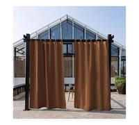 Rideau Exterieur Rideau supérieur Amovible, Rideaux occultants imperméables for extérieur, pergola, véranda, cabane, véranda, Taille personnalisée(Mocha,1_W132 X L275CM 1PC)