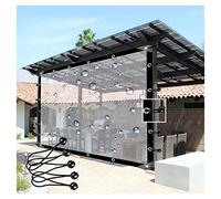 Rideau Exterieur Terrasse Bache Pergola Transparente Rideau PVC Garage Bâche Transparente Verre, pour Balcon, Toit, Pergola, Peut Être Personnalisé