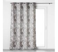 Rideau - FAGGY - 140x260 cm - Jacquard - Taupe - Œillets