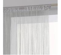 Atmosphera Rideau de fils Unis et colorés 90x200 cm Gris