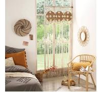 Rideau fil ""Macramé"" et jute beige 90x200cm - Atmosphera createur d'interieur - Beige