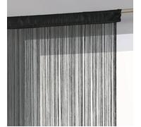 Rideau fil noir 90x200cm - Atmosphera createur d'interieur