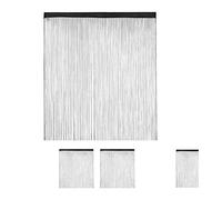 relaxdays 3 x rideau de fils noir 145x245