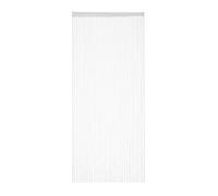 Rideau fils, lot de 5, rideau de porte ou fenêtre, 90x245 cm, rideau spaghetti, pour tringle, peut être raccourci, blanc