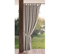 Rideau fini 155x240 Jardin 10 marron pour jardin imperméable fixé par couture/ rivetage Eurofirany