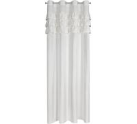 Rideau fini Sami 140x250 velours blanc volant sur boucle Eurofirany