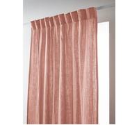 Rideau galon fronceur 140 x 240 cm - double gaze de coton - uni gaïa rose pêche