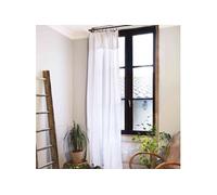 Rideau gaze de coton ajustable 140x300 cm blanc