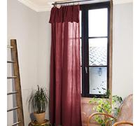 Rideau Gaze de Coton Ajustable 140x300 cm Bordeaux