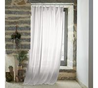 Rideau Gaze de Coton Ajustable - Rideau Voilage 140 x Max 300 cm Doux et Confortable [ Rideaux et Draperies intérieurs ] (Gris Nuage)