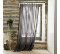 Rideau Gaze de Coton Ajustable - Rideau Voilage 140 x Max 300 cm Doux et Confortable [ Rideaux et Draperies intérieurs ] (Gris Granit)