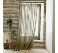 Rideau Gaze de Coton Ajustable - Rideau Voilage 140 x Max 300 cm Doux et Confortable [ Rideaux et Draperies intérieurs ] (Vert Romarin)