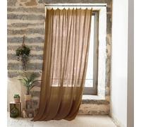 Rideau Gaze de Coton Ajustable - Rideau Voilage 140 x Max 300 cm Doux et Confortable [ Rideaux et Draperies intérieurs ] (Beige Camel)
