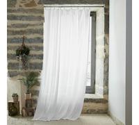 Rideau Gaze de Coton Ajustable - Rideau Voilage 140 x Max 300 cm Doux et Confortable [ Rideaux et Draperies intérieurs ] (Blanc Chantilly)