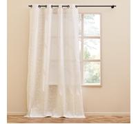 Rideau Grande Hauteur à Œillets - 140 x 280 cm - Polycoton Imprimé Naya Naturel