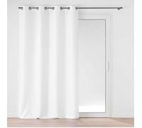 Douceur d'Intérieur Rideau à Oeillets (140 x 280 cm) Soline Blanc, Polyester Uni