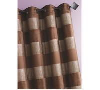 Rideau - HOME MAISON - grosses rayures horizontales - Taupe - 140x260cm