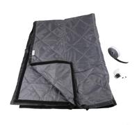 Rideau isolant enroulable 119,4 x 160 cm Kit de rétention de la chaleur | Dimensions : 99,1 x 160 cm, design triple couche, piège la chaleur, couleur grise, pour un mécanisme d'enroulement facile