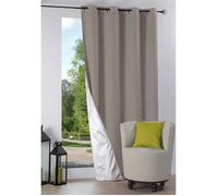 Rideau isolant occultant à œillets - Nelson - 135 x 240 cm - Lin - Beige - Occultant