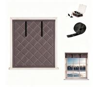 Rideau isolant thermique en hiver ajustable sans Perçage Amovible | Kit d'isolation pour fenêtres sur mesure en Tissu Oxford Coton pour Chambre Cave(140 x 270 cm)