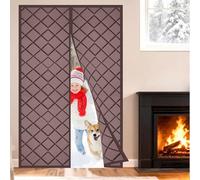 Rideau Isolant Thermique Froid et Chaleur, l'hiver Rideau de Porte Magnétique Interieur, Isolation Thermique Porte, Rideaux Isolants Thermiques pour Portes de Cave, Balcon et Terrasse