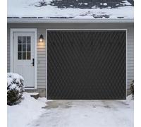 Rideau Isolant Thermique Magnétique pour Porte de Garage Kit d’Isolation Garages avec Coton Épais Rideau Isolant Thermique Coupe-Vent pour Terrasse Couloirs Extérieur(Noir,274 x 366 cm)