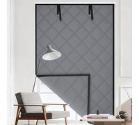 Rideau Isolant Thermique pour Porte de Garage Ou sous Sol Store Thermique étanche Contre Le Froid et Le Vent Facile à Installer avec Bande Auto Agrippante(Gris,150x279cm)