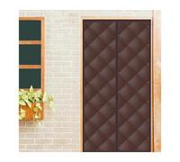 Rideau isolant thermique pour porte, Rideau de porte à isolation thermique magnétique en marron et gris, plusieurs tailles(Brown,95 * 200cm(37"x79"))