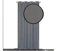 Rideau isolant thermique velours frappé Gris clair 140x240 cm