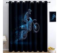 Rideau Isolant Véhicule Tout-Terrain Abstrait Minimaliste Rideau Occultant Thermiques Anti Froid et Chaleur, Économie d'Énergie, Idéal pour Chambre et Salon 150 x 166 cm, Noir, 2 Pièces
