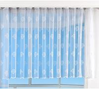 Rideau Jacquard Bogenstore 13142-145 x 600 cm - Motif Floral Baroque - Blanc