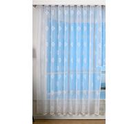 Rideau Jacquard Bogenstore 13142-245 x 300 cm - avec Galon fronceur Universel - Blanc