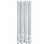 Rideau JULIA 140X250 cm blanc broderie œillets polyester Eva Minge